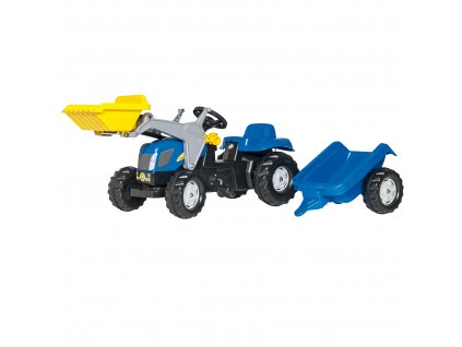 Rolly Toys rollyKid Traktor New Holland s lyžicou a prívesom