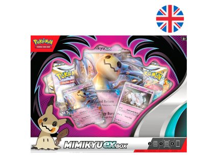 Anglický blister so zberateľskými kartami Pokemon Mimikyu Ex