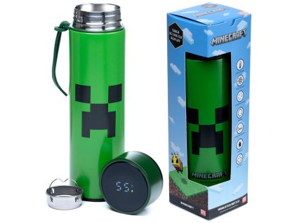 Termoska Minecraft z nerezovej ocele s teplomerom 450 ml