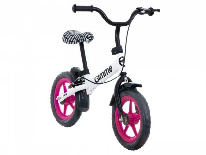 GIMMIK Bežecký bicykel s brzdou Nemo 11" ružový 3+