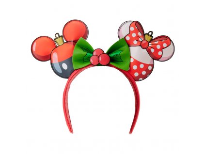 Loungefly Disney Mickey & Minnie Vianočná čelenka do uší