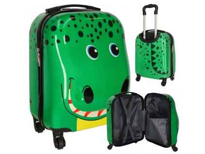Detský cestovný kufor na kolieskach krokodíl