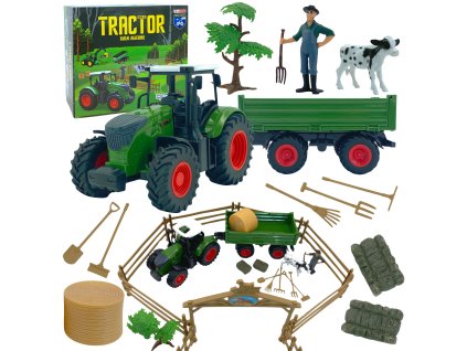 WOOPIE Mini farma Set Traktor Zvieratá Poľnohospodárske osídlenie Farmárske náradie