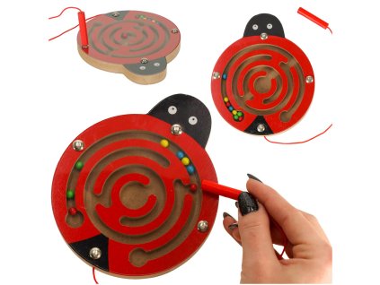 Magnetické bludisko s guľôčkami berušiek