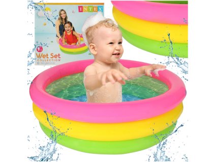 INTEX 57107 Basen ogrodowy dmuchany dla dzieci teczowy 168704