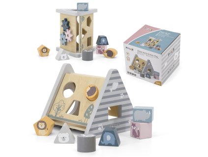 VIGA PolarB Drevený triedič s blokmi Pyramid Puzzle