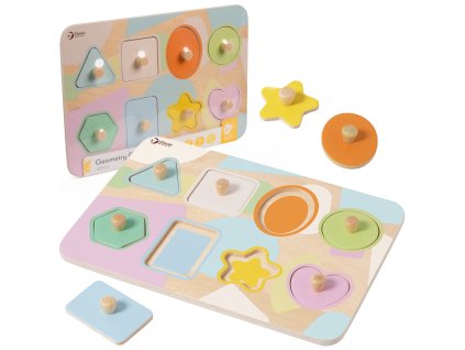 CLASSIC WORLD Puzzle Geometrické bloky 9 ks
