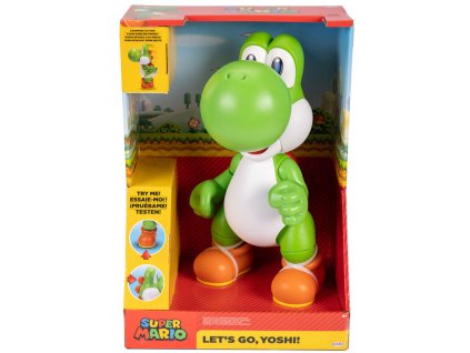 Super Mario Bros Lets Go Yoshi interaktívna figúrka 36cm