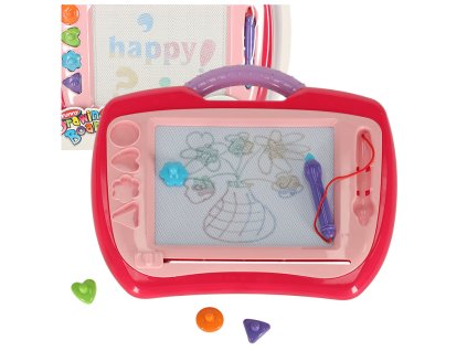 Tablica magnetyczna tablet do rysowania znikopis stempelki rozowy 134231