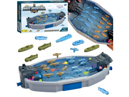 Arkádová hra WOOPIE "Sea Battle" Ships 3D Ball Launcher