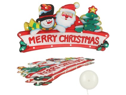 Lampki LED wiszaca dekoracja swiateczna Merry Christmas 45cm 158073