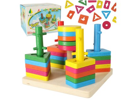 Sorter drewniany ukladanka zrecznosciowa 5 wiez 144345