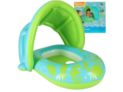 BESTWAY 34091 Nafukovací pontón so strieškou zelený