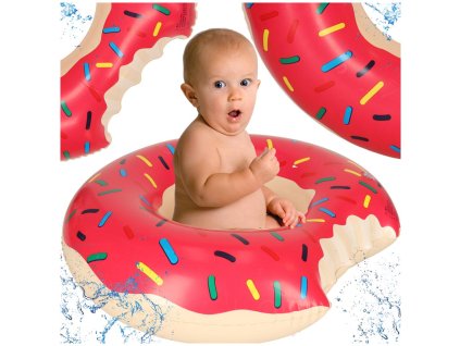 Detské nafukovacie koleso Donut 50 cm ružové