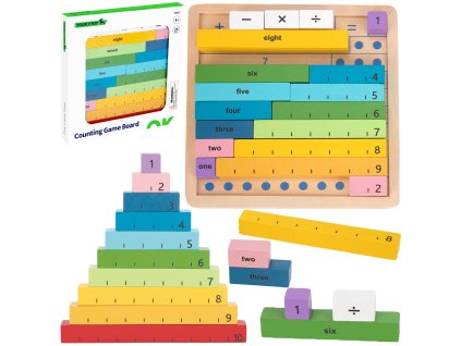 Drevená matematická tabuľa TOOKY TOY Učíme sa počítať