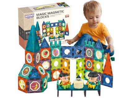 WOOPIE Magnetické hradné bloky 98 ks