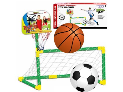 Basketbalová bránková súprava 2 v 1 WOOPIE + lopty