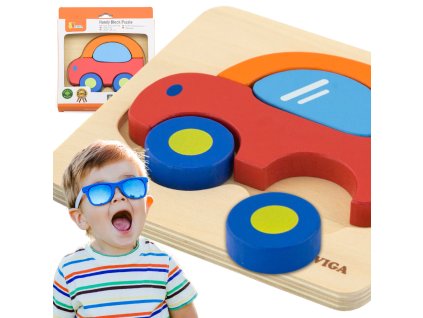 VIGA Prvé drevené puzzle pre batoľatá