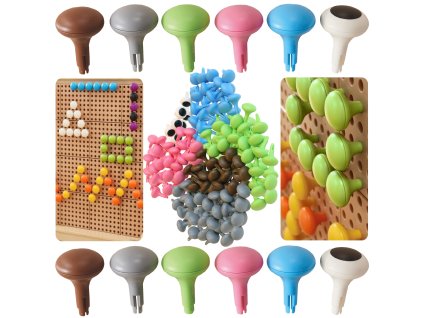 MASTERKIDZ Farebné Jumbo Doodles pre STEM dosky 128 ks. - 6 farieb