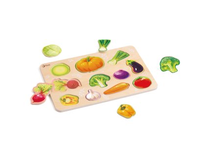 Drevená skladačka CLASSIC WORLD Montessori Vegetable