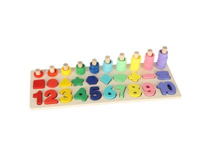 Montessori drevený triedič čísel 3v1 13x36cm