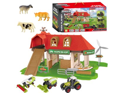 WOOPIE Farmárska sada Traktory + figúrky 42 ks