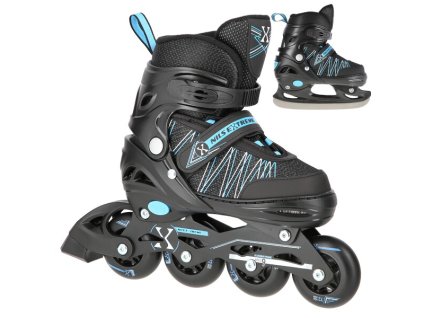 Kolieskové korčule NILS Extreme NH11912 A 2v1, modré (Veľkosť S(31-34))