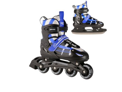 Korčule NILS Extreme NH18366A 2v1 černo-modré (Veľkosť S(31-34))