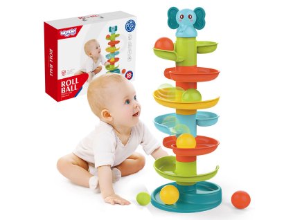 WOOPIE BABY Špirálová dráha + 3 loptičky