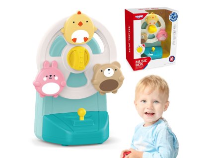 WOOPIE BABY Hudobná skrinka Kolotoč Zvieratá Vzdelávacia hudobná hračka