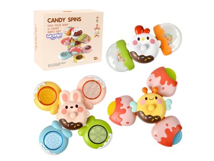 WOOPIE BABY Spinner Sensory Toy Bee Chicken Rabbit Interchangeable 3 ks.