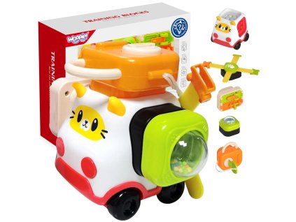 WOOPIE BABY Montessori Manipulačná stavebnica Auto Mačiatko 1