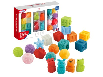 WOOPIE BABY Senzorické puzzle Squeeze Puzzle Sound Učíme sa počítať 20 ks