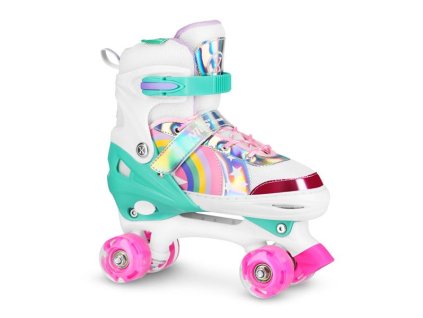 Quad kolieskové korčule NILS Extreme NQ0187 dúhové (Veľkosť S(31-34))