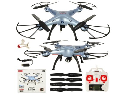 Syma X5HW 2,4GHz RC dron Wi-Fi kamera modrá