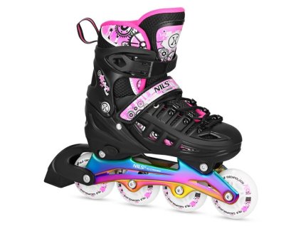 Korčule NILS Extreme NH10905.2 4v1 dúhové/ružové (Veľkosť S(31-34))