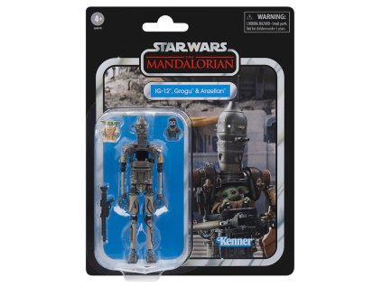 Star Wars The Mandalorian IG-12 Grogu & Anzellan figúrka 9,5cm