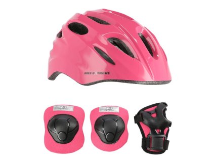 Prilba s chráničmi NILS Extreme MTW01 + H210 ružová (Veľkosť VEL.XS)