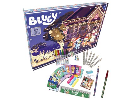 Modrý adventný kalendár