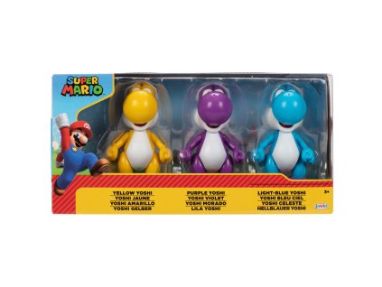 Super Mario Bros Yoshi balenie 3 figúrky 10cm