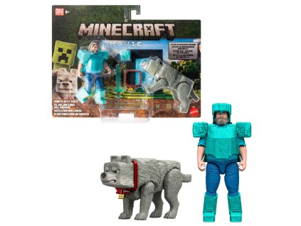 Minecraft Film Steve & Wolf set 2 figúrky