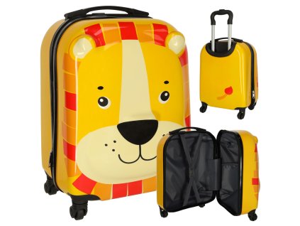 Walizka podrozna dla dzieci bagaz podreczny na kolkach lew 158289