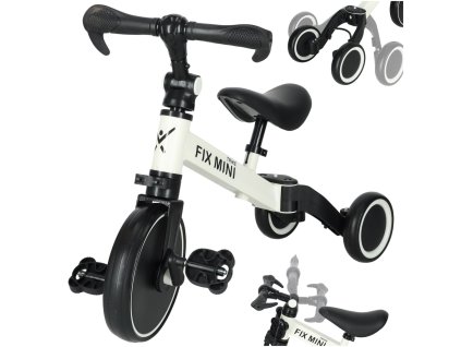 Rowerek Trike Fix Mini biegowy trojkolowy 3w1 z pedalami bialy 167705