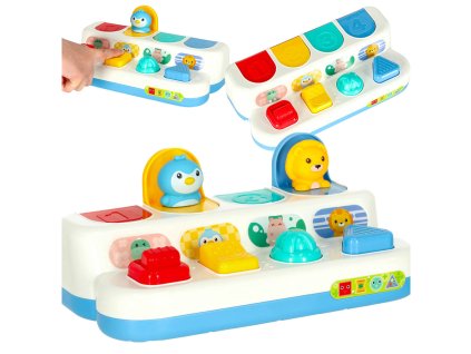 Gra zrecznosciowa edukacyjna montessori wbijak wyskakujace zwierzatka POP UP 168351