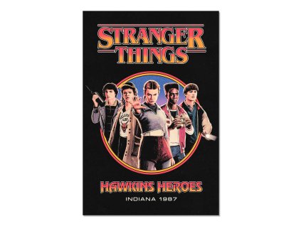 Plagát hrdinov Stranger Things Hawkins