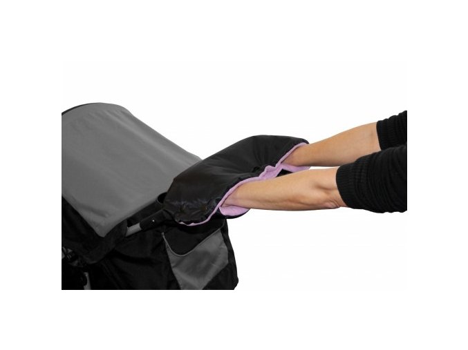 Rukávnik na rukoväť kočiara KLASIK fleece čierny / lila