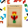 Drevené puzzle tetris bloky 40 ks