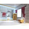 Domek dla lalek drewniany MDF mebelki 78cm czarny LED 174843