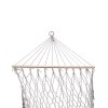Hamak ogrodowy boho siatka fredzle lezak wiszacy makrama 200cm szary 168987