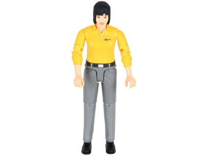 Bruder BWORLD Figurka žena žluté triko, šedé kalhoty